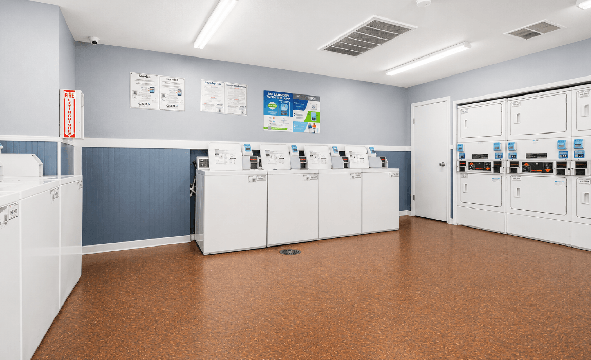 Laundry facilities at Marigold Apartments